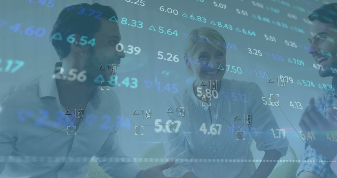 Financial Professionals Analyzing Digital Data