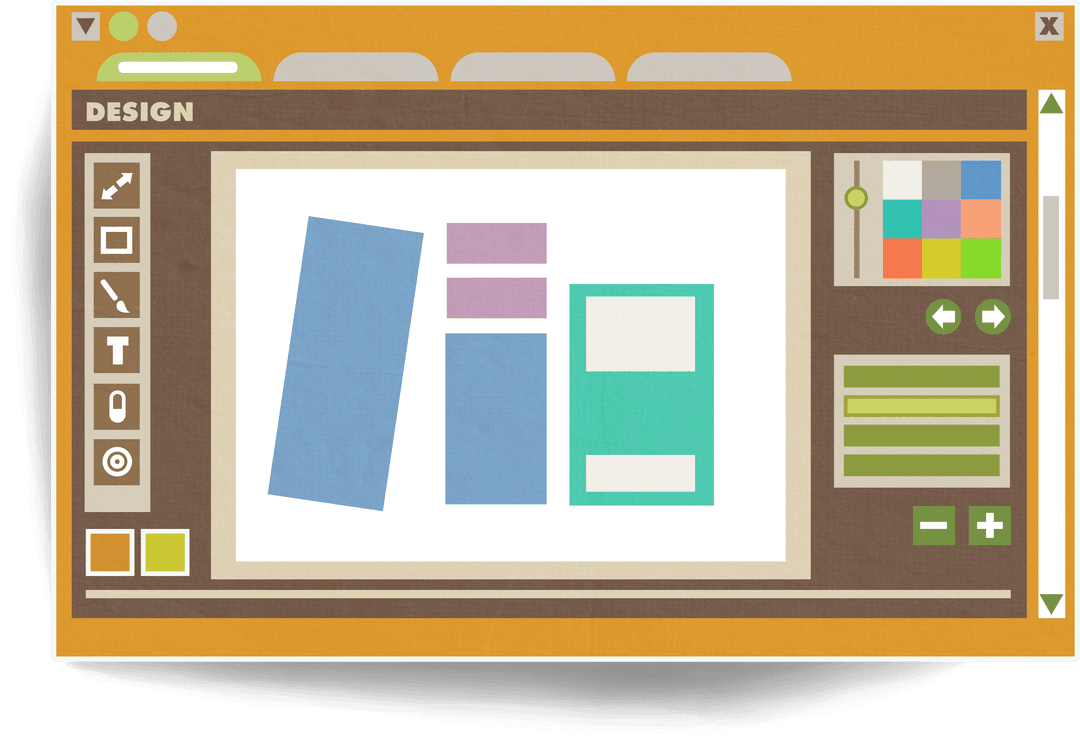 Transparent Web Design User Interface with Color Palette - Download Free Stock Images Pikwizard.com