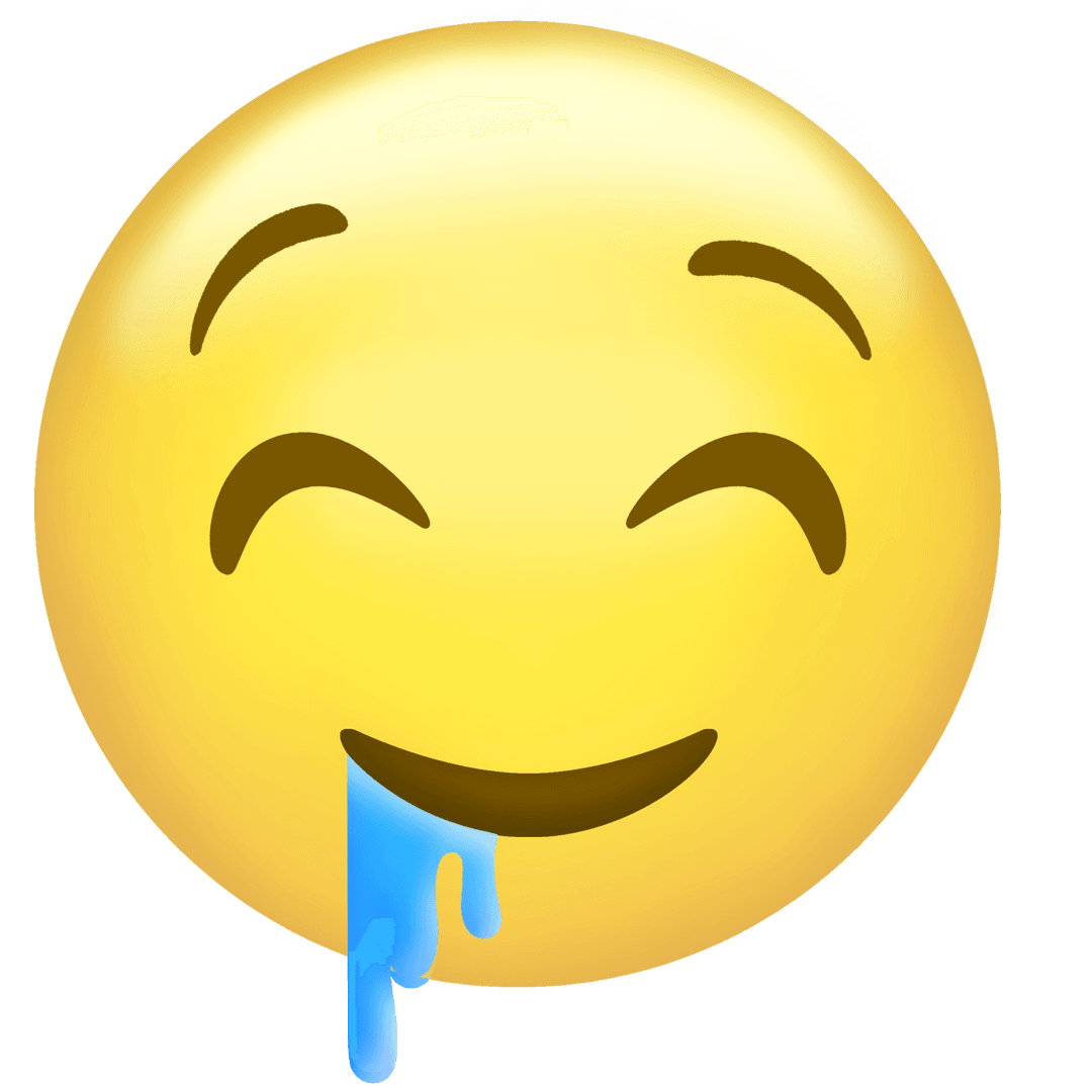 Transparent Background Drooling Emoji, Creative Design