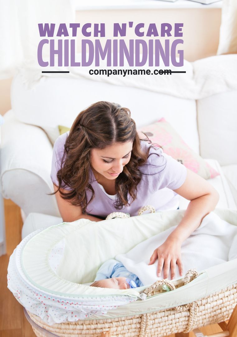 Childcare Services Assistance Mother with Newborn in Cozy Home