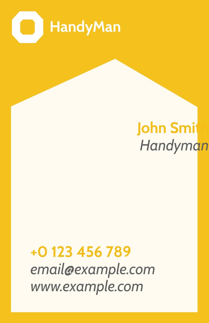 House-Shaped Business Card Template for Home Repair Services - Download Free Stock Templates Pikwizard.com