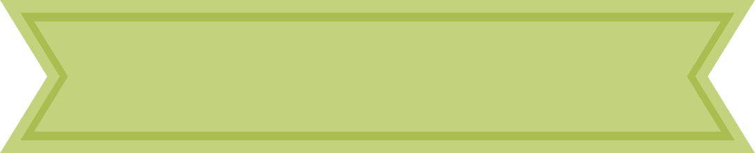 Green Geometric Ribbon Label on Transparent Background