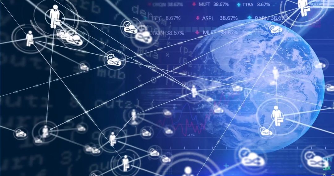 Global Network Connections and Data Flow on Digital Earth