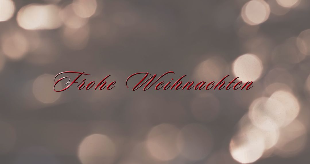 Frohe Weihnachten Greeting on Festive Bokeh Background