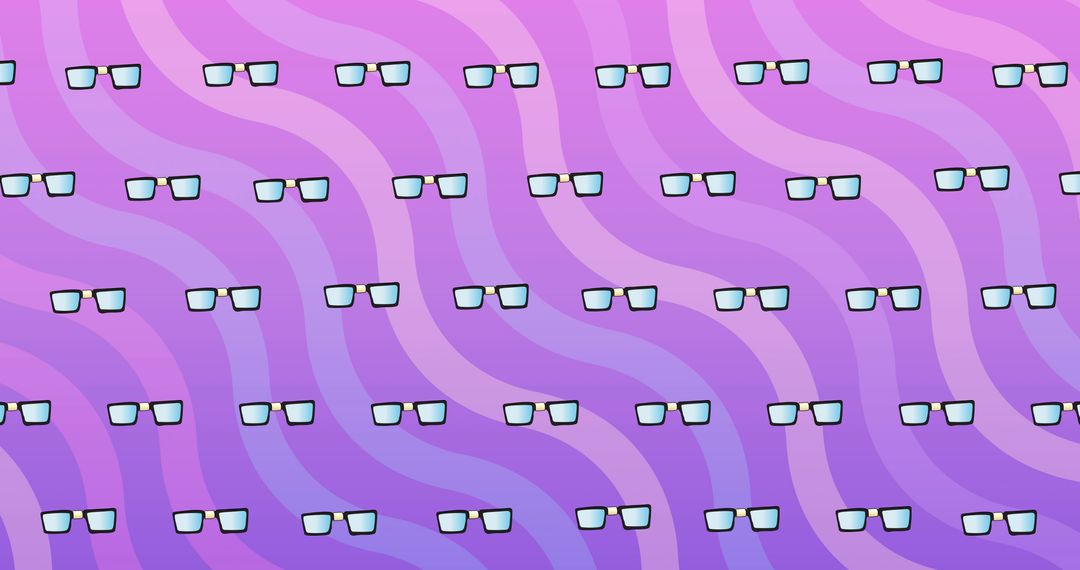 Pattern of Glasses Icons on Pink Gradient