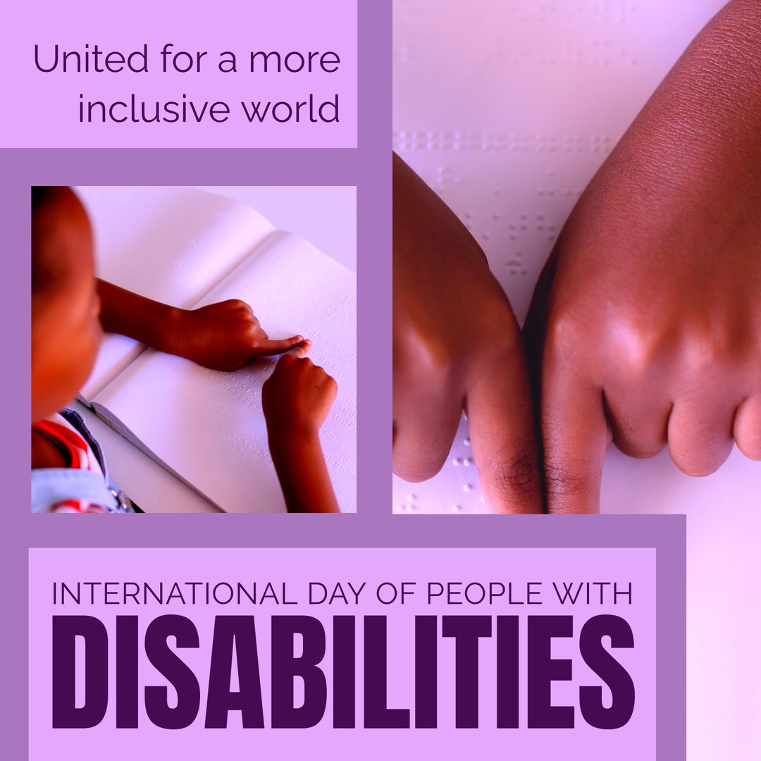 International Day of Persons with Disabilities Concept with Braille