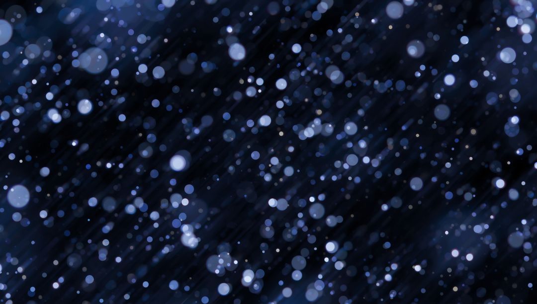 Captivating Abstract Bokeh with Sparkling Droplets at Night
