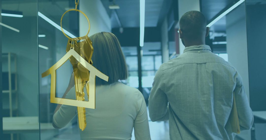 Gold House Key Symbolizing Successful Home Ownership