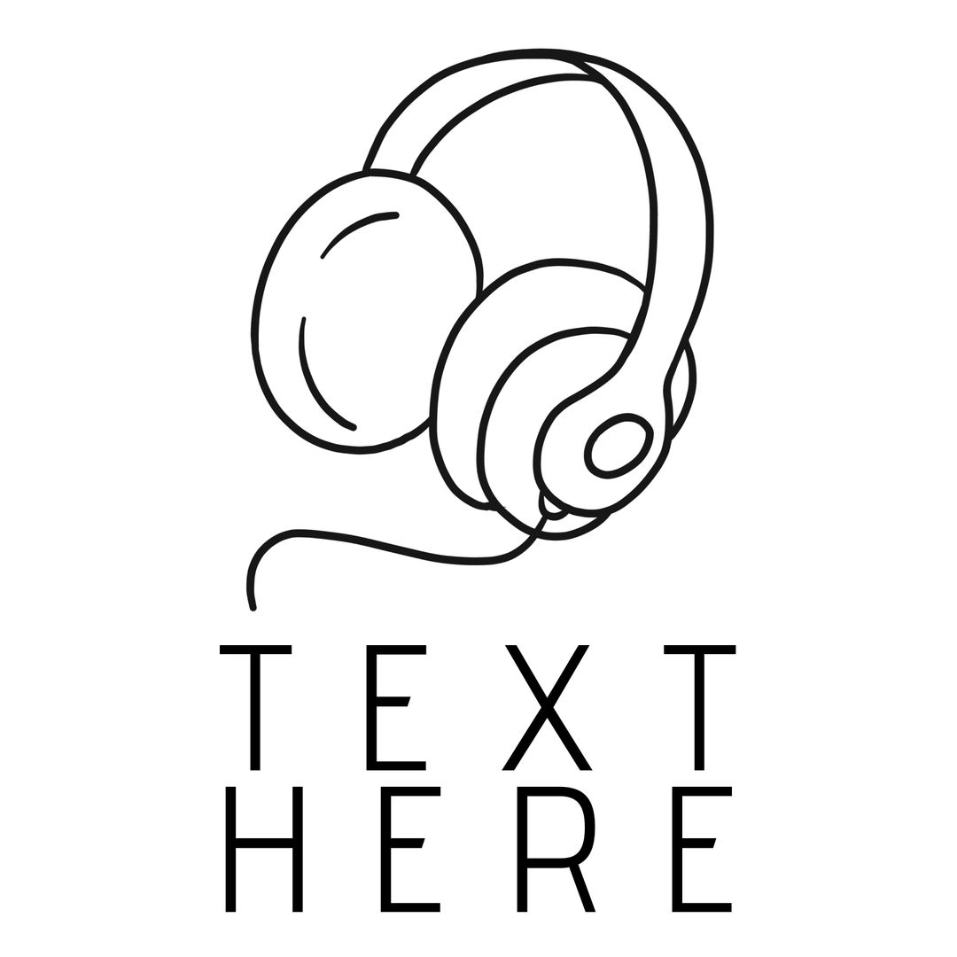 Stylish Headphones for Audio Branding Design