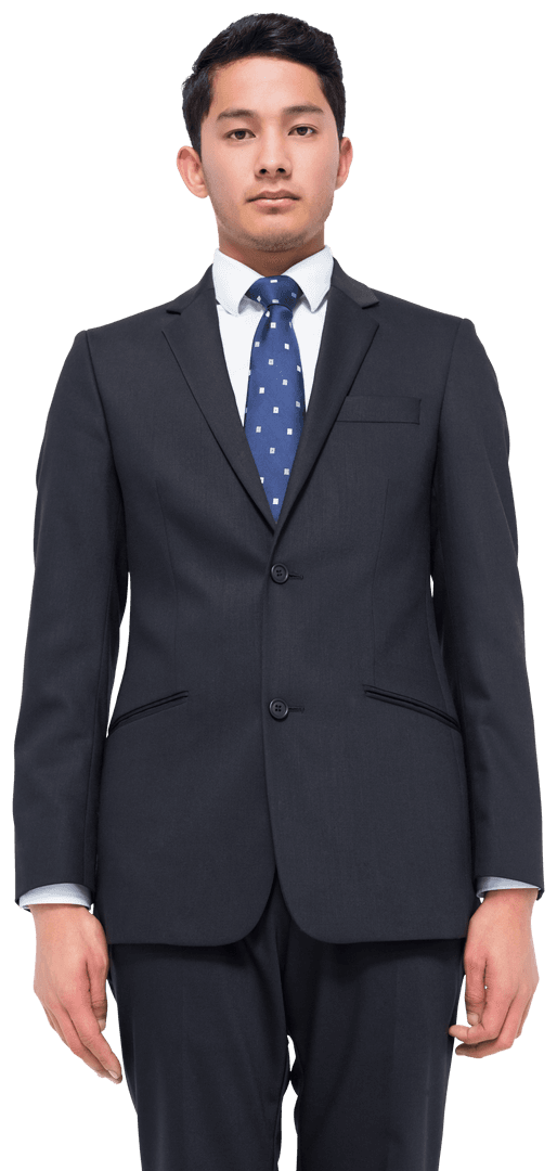 Confident Asian Businessman Transparent Background Formal Attire