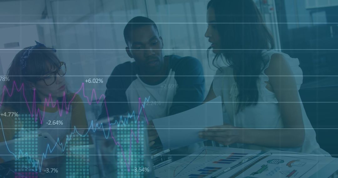 Financial Analysis and Diverse Team Collaboration in Office