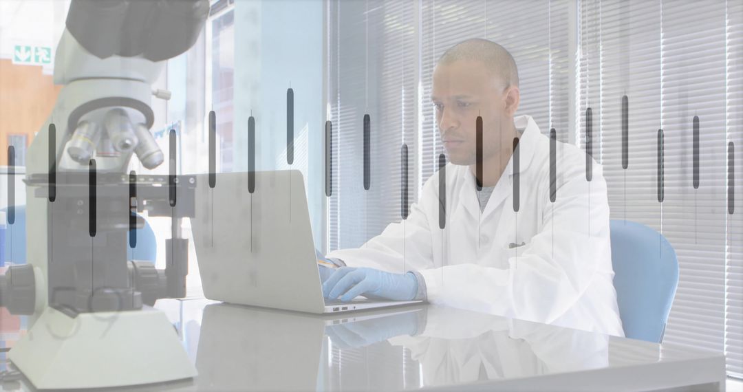 Researcher Analyzing Data in Modern Laboratory