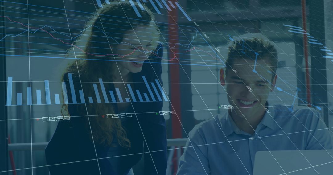 Colleagues Analyzing Global Financial Data for Business Insights