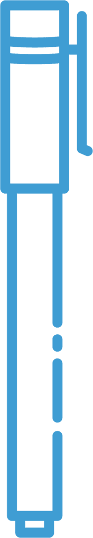 Transparent Abstract Blue Pen Shapes Design