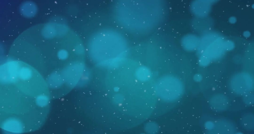 Glowing Light Spots on Blurred Blue Background