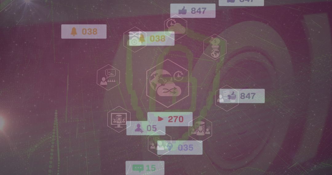 Digital Security Overlay on Social Network Notifications