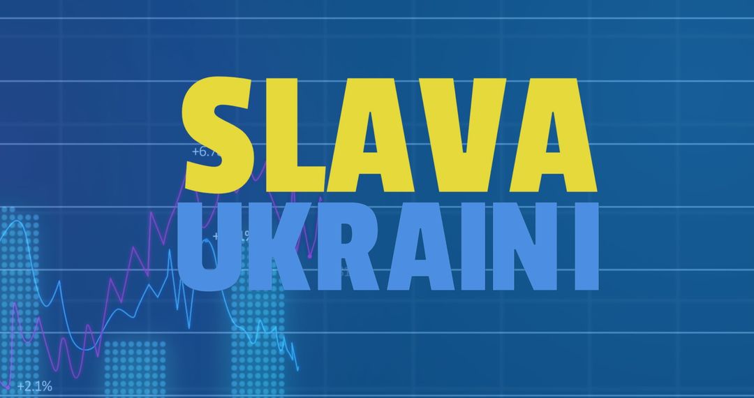 Data Visualization Featuring Slava Ukraini Text