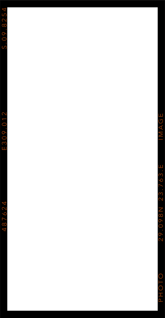 Slate Blue Rectangle with Orange Coordinates on Transparent Background