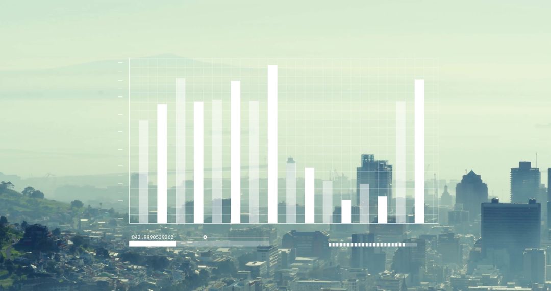 Financial Data Processing Amidst Urban Skyline
