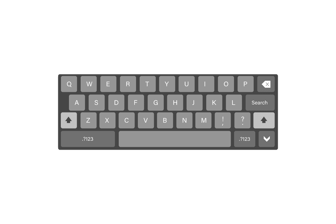 Transparent Gray Virtual Keyboard Interface Vector Illustration - Download Free Stock Images Pikwizard.com