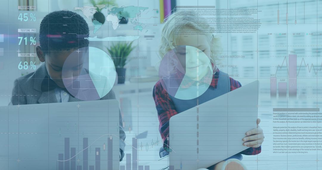 Children Engaging with Interactive Virtual Learning Tools in Classroom