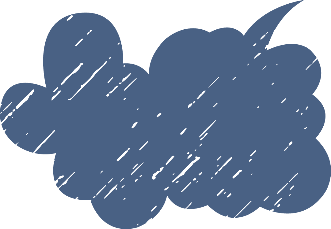 Blank Blue Text Bubble on Transparent Background for Easy Integration