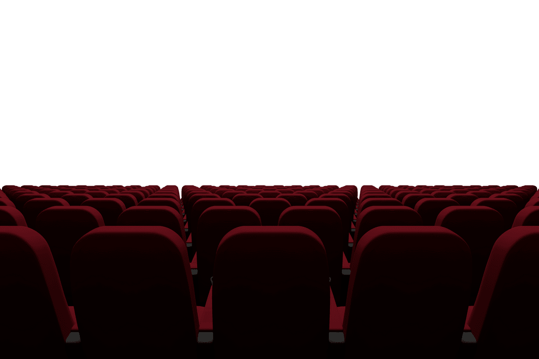 Transparent Background Red Theatre Seats Illustration