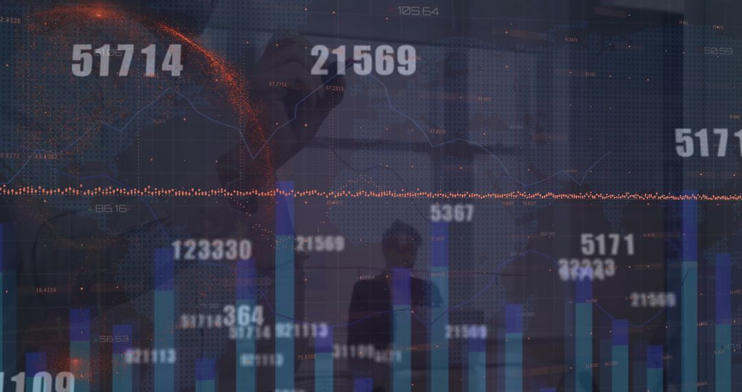 Innovative Business Professionals Analyzing Data in High-Tech Environment