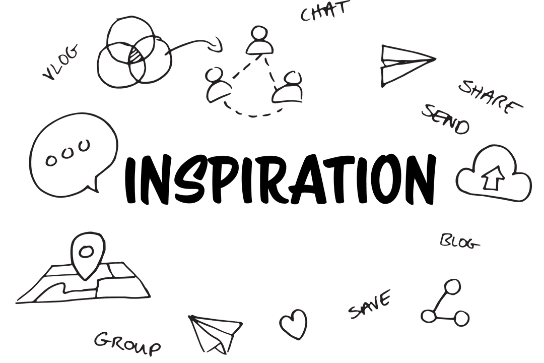 Inspiration Icons on Transparent Background Illustration