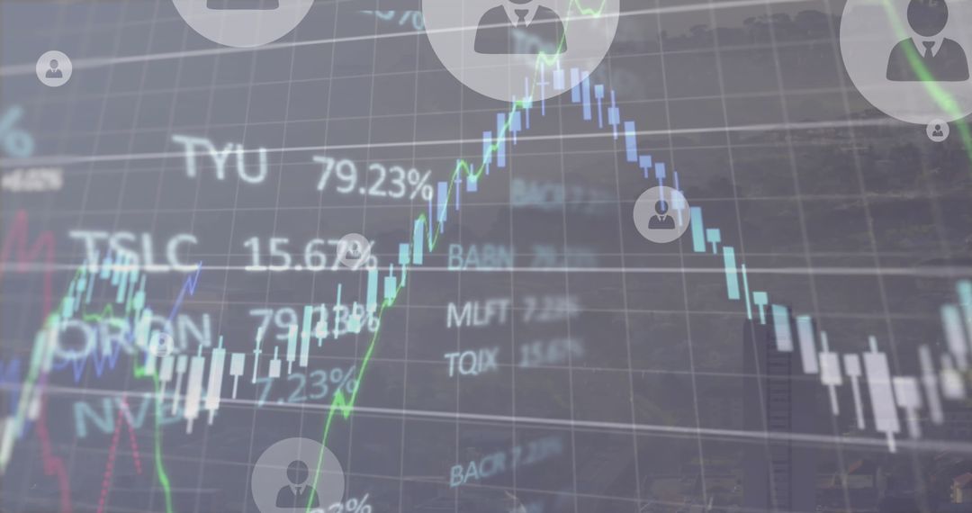 Business Network and Stock Market Analysis Concept