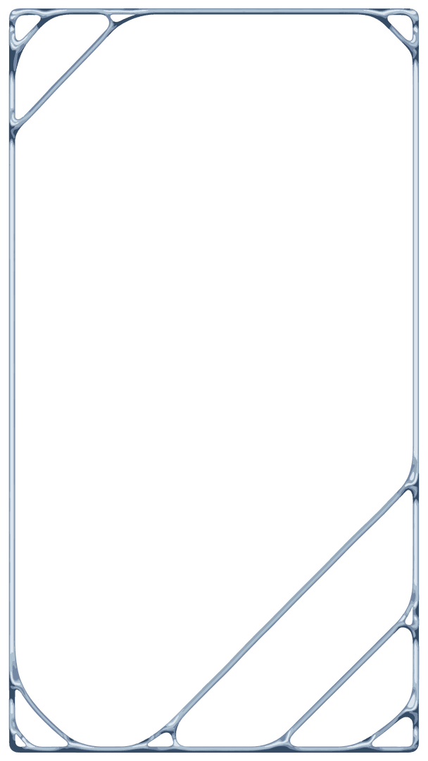 Intricate Metallic Frame on Transparent Background for Luxury Decor