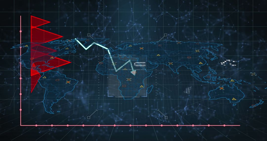 Global Data Analysis on Transparent World Map Visualization - Free Images, Stock Photos and Pictures on Pikwizard.com