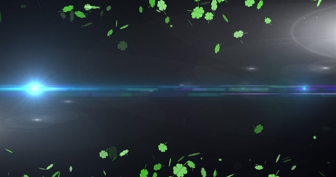 Futuristic Light and Clover Abstract Backdrop