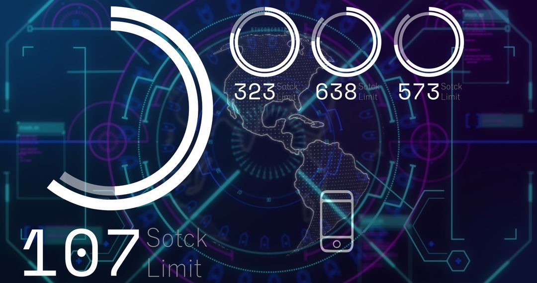Global Stock Market Data Processing Interface Tech Concept