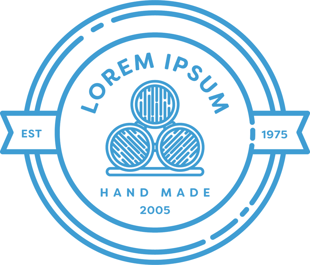 Stylized Transparent Badge Design with Hand Made Text