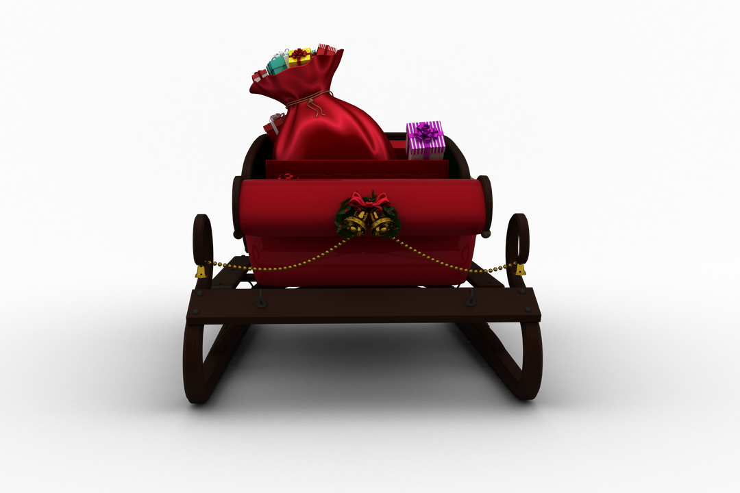 Transparent Christmas Sleigh filled with Gifts and Presents - Download Free Stock Images Pikwizard.com