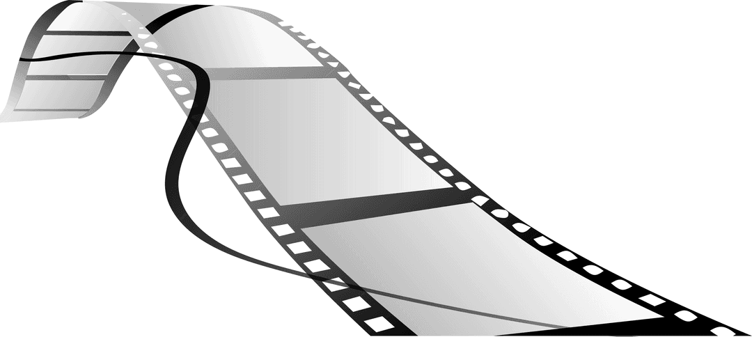 3D Film Strip Looping on Transparent Background