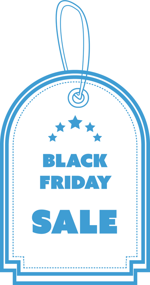 Transparent Blue Tag with Black Friday Sale Text - Download Free Stock Images Pikwizard.com