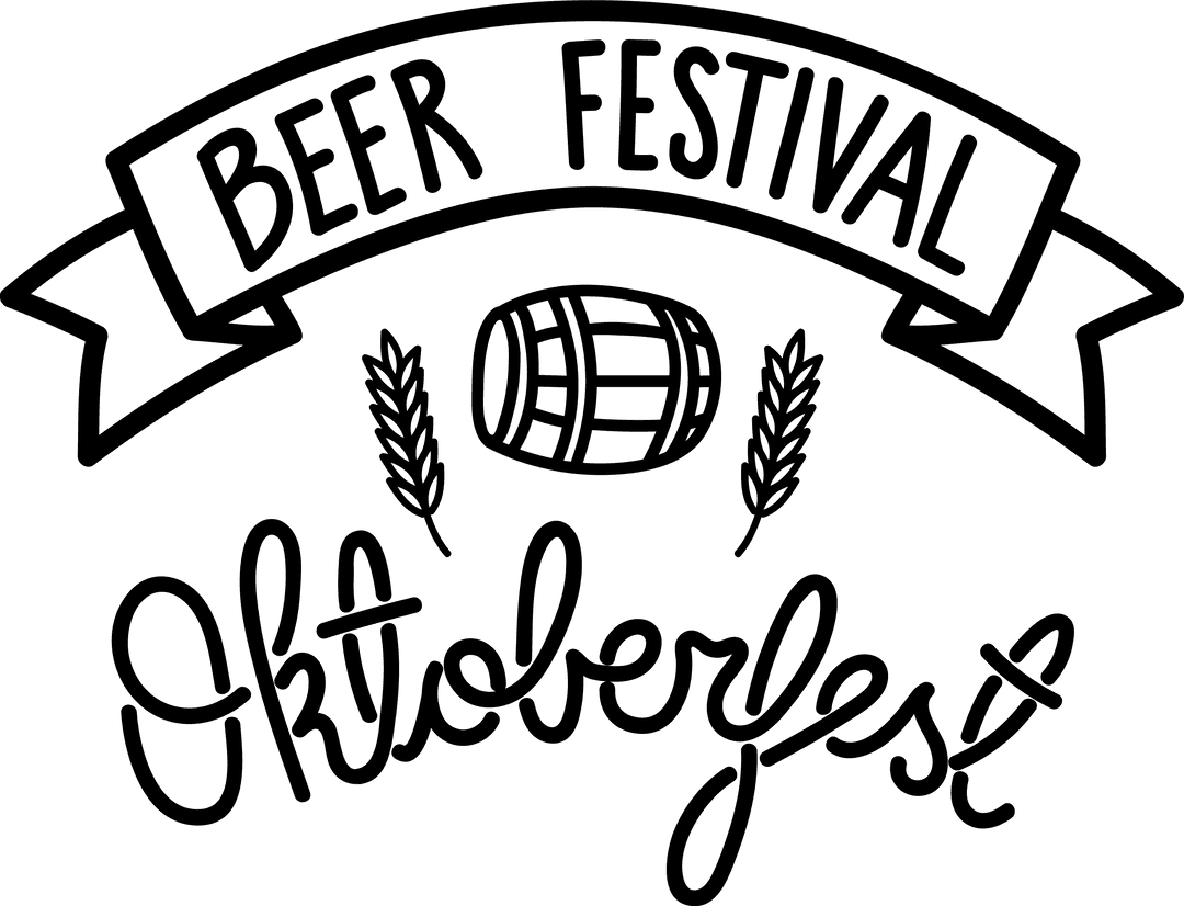 Oktoberfest Text on Transparent Background for Beer Festival Design