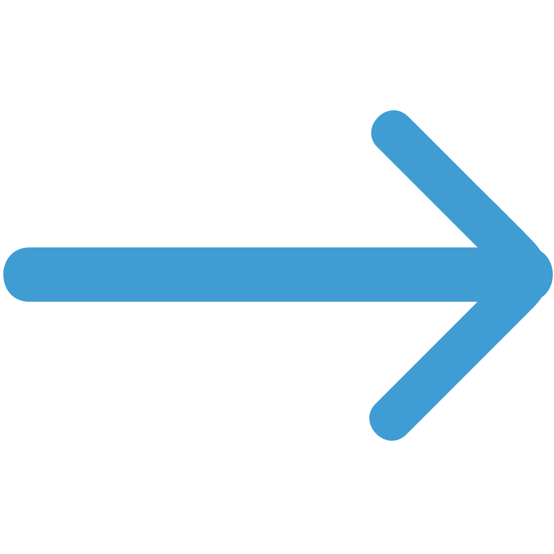 Transparent Blue Arrow Pointing Horizontally