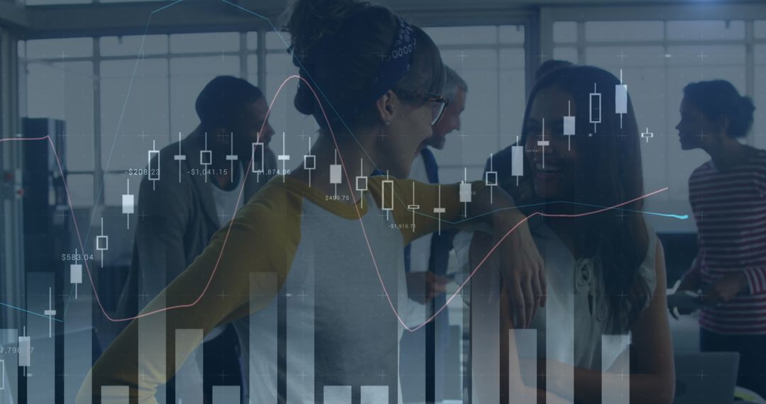 Business Collaboration Amid Financial Data Visualization