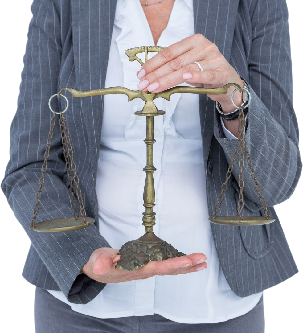 Transparent Midsection of Female Lawyer Holding Scale of Justice - Download Free Stock Images Pikwizard.com