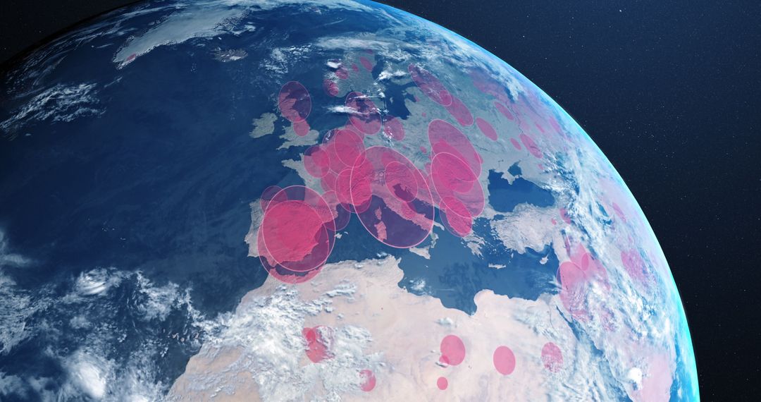 Spinning Globe Illustrating Global Spread of COVID-19 Pandemic