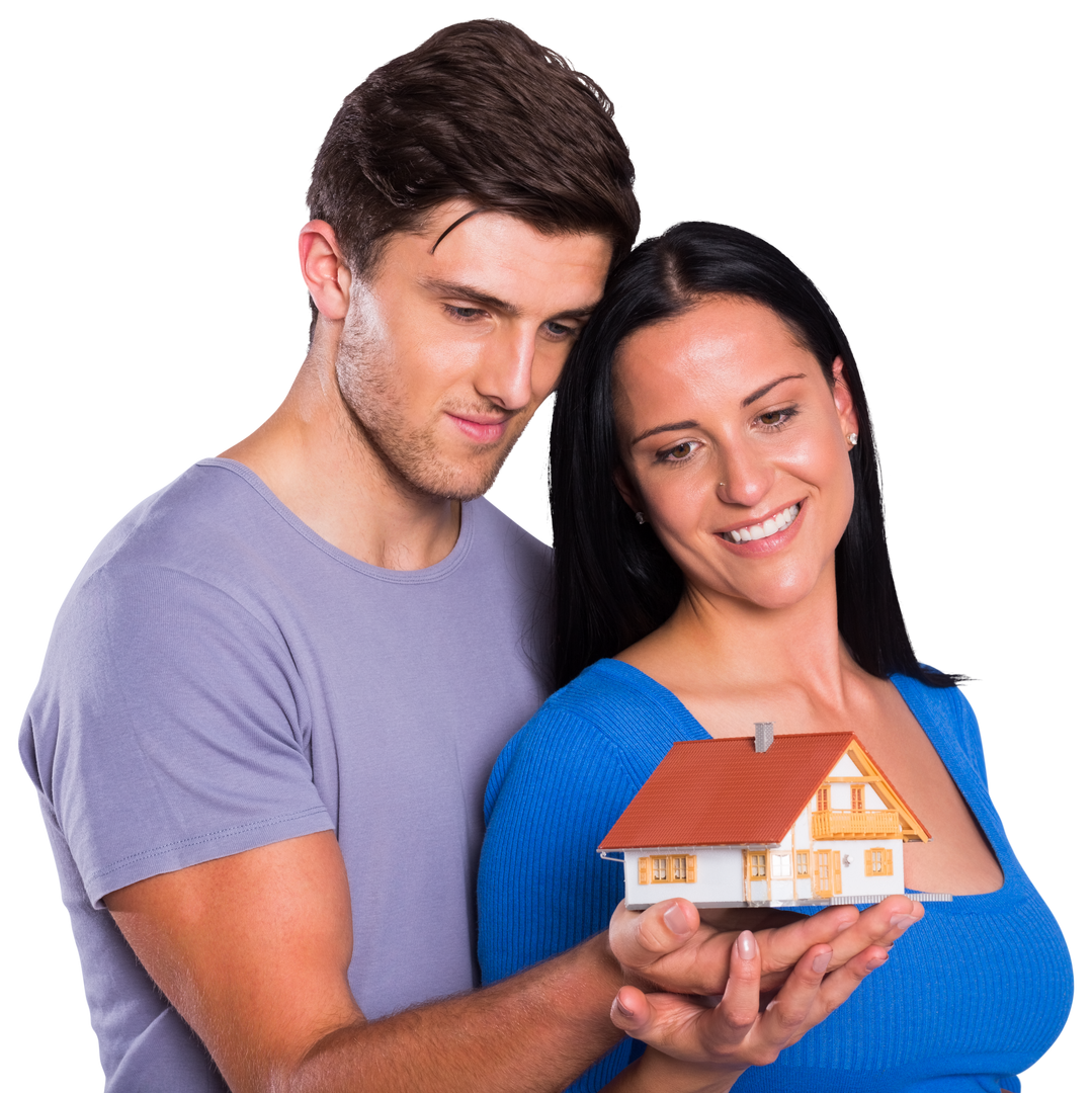 Young Couple Holding Transparent Model House, Hopeful Homeowners Dream - Download Free Stock Images Pikwizard.com