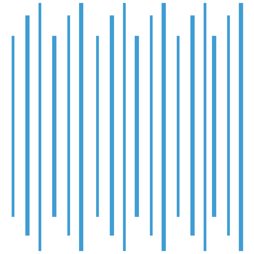 Abstract Blue Linear Shapes isolated on Transparent Background