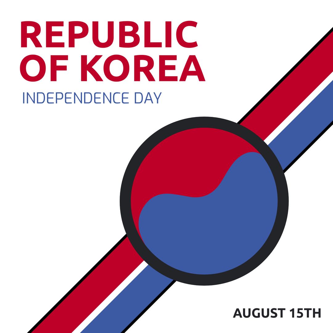 Republic of Korea Independence Day Celebration Graphic Design - Download Free Stock Templates Pikwizard.com