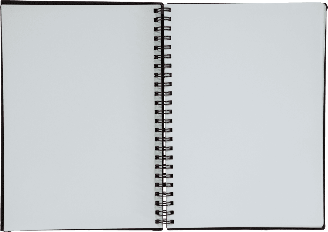 Digital Open Notebook with Blank Pages on Transparent Background - Download Free Stock Images Pikwizard.com