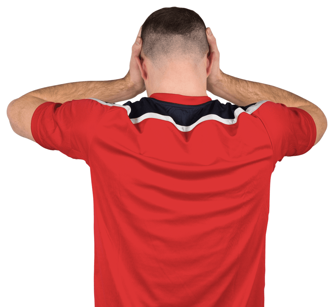 Transparent Football Player Displaying Disappointment