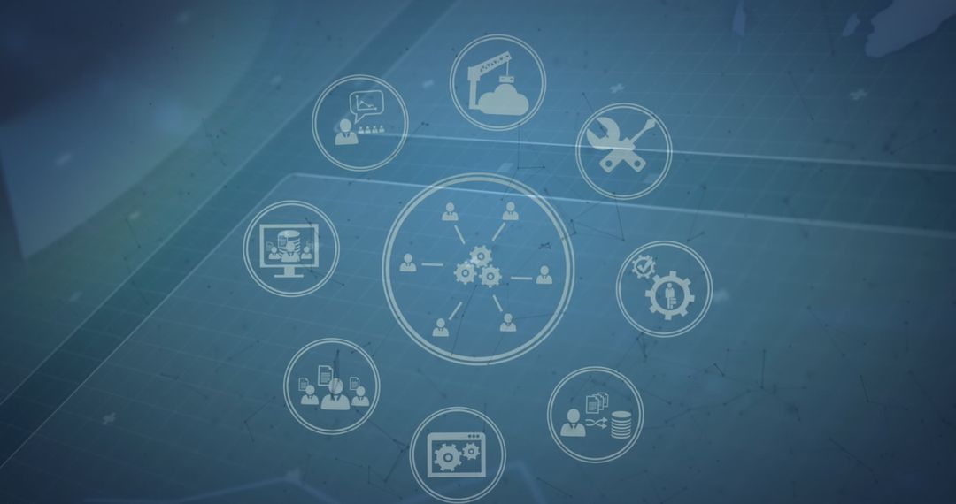 Digital Business Technology and Network Connections Interface