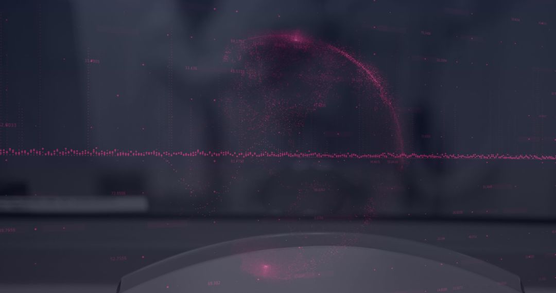 Glowing Digital Network Connections Across Globe